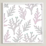 "Petite Greenery" - Art Print in Soft Pink & Summer Grass by Michelle Jean - Framed