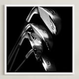 "Tee Time 3 (Black & White Edition)" - Art Print in Black & White by Shannon Howard - Framed