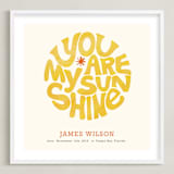"Forever Sunshine" - Personalized Art Print in Goldenrod by Carrie ONeal - Framed