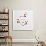 "Woodland Animal Crest: Custom Print" - Custom Print in Papaya by Vivian Yiwing - In a Room