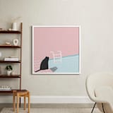 "pool series - two" - Art Print in millenial pink by Katja Ja - In a Room