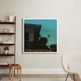 "Dusk in Phnom Penh" - Art Print in turquoise by Jessica Niles DeHoff - In a Room