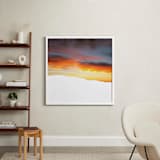 "Skyscape - Kapiti Island" - Art Print in Dusky Sun by Justine Elliott - In a Room