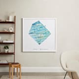 "March - Aquamarine" - Art Print in Aquamarine by Naomi Ernest - In a Room
