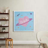 "Planet Heart" - Personalized Art Print in Cotton Candy by Heather Schertzer - In a Room