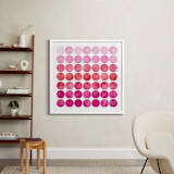 "Circles" - Art Print in Pinks by Christine Copeland - In a Room