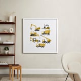 "Build" - Art Print in Pineapple by Jennifer Holbrook - In a Room