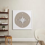 "Traveler's Compass" - Art Print in Warm Fog by Letter19Design - In a Room