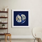 "Moon Landing" - Art Print in Navy Blue by Hi Adelaide - In a Room
