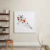 "Up and Away" - Art Print in Tomato by Sharon Rowan - In a Room