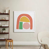"Undercover Shapes" - Art Print in Sherbert by Betsy Siber - In a Room