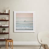 "Waving Good Morning" - Art Print in Ocean Blue by Shannon Howard - In a Room