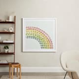 "Somewhere in the Rainbow" - Art Print in Pastel Multi-color by Tina Faselli - In a Room