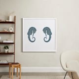 "Seahorse Duet" - Art Print in blue by raven erebus - In a Room