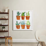 "Home garden" - Art Print in Natural green by Alexandra Dzh - In a Room