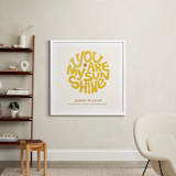 "Forever Sunshine" - Personalized Art Print in Goldenrod by Carrie ONeal - In a Room