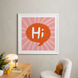 "A Bright Hi" - Art Print in Fire Orange by Karen Schipper - In a Room
