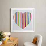 "Heart Stripes" - Art Print in Heartbeat by melanie mikecz - In a Room