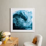 "Crashing Waves" - Art Print in Ocean Blue by Heather Young Art - In a Room