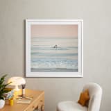 "Waving Good Morning" - Art Print in Ocean Blue by Shannon Howard - In a Room