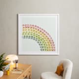 "Somewhere in the Rainbow" - Art Print in Pastel Multi-color by Tina Faselli - In a Room