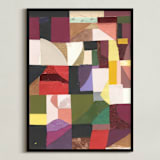 "A quilt for Sonia D" - Art Print in Grape by Erin McCluskey Wheeler - Framed