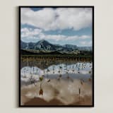 "Taro Fields" - Art Print in Dark Green by Christian Florin - Framed