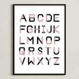 "Color Font Alphabet" - Art Print in Rose Gold by Erica Marquis - Framed