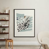 "Waterfall Assemblage" - Art Print in Waterfall Blue by Bethania Lima - In a Room