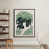 "chalet" - Art Print in Moss by Maja Cunningham - In a Room