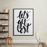 "Let's Get Lost" - Art Print in Painted Black by Sam Dubeau - In a Room