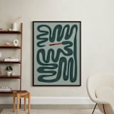 "Squiggly Snake" - Personalized Art Print in Cactus by Jenna Holcomb - In a Room