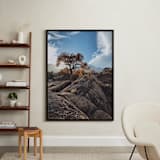"The Magic Tree" - Art Print in Sky Blue by Christian Florin - In a Room
