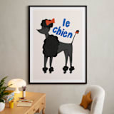 "French Dog" - Art Print in Charcoal by Morgan Kendall - In a Room