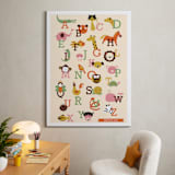 "Animal A to Z" - Personalized Art Print in Vermillion by Anais Lee - In a Room