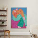 "Secrets" - Art Print in Teal by Maran Ree Whiting - In a Room