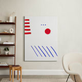 "Wanderer 4" - Art Print in Berry by Orasie - In a Room