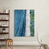 "Indigo Sea" - Art Print in Indigo Sea Blue by Denise Wong - In a Room