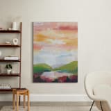 "Leaving Ojai" - Art Print in Vibrant Pink by sue prue - In a Room