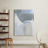 "Construct 3" - Art Print in Soft Blues by Ashleigh Ninos - In a Room