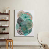"Grey Thoughts" - Art Print in Teal by Maggie Ramirez Burns - In a Room