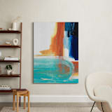 "Wave I" - Art Print in White by Gina Perillo - In a Room