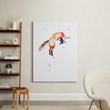 "Fox Jump" - Art Print in white by Isobel James - In a Room
