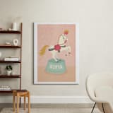 "Circus Pony" - Personalized Art Print in Cotton Candy by Jody Wody - In a Room
