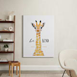 "baby animal.giraffe" - Personalized Art Print in tangerine by Cass Loh - In a Room