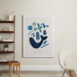"Ten Blue Things" - Art Print in Blue by Ana Peake - In a Room