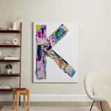 "Collage letter K" - Art Print in Kai blue by Kiana Lee - In a Room