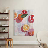 "Citrus Symphony" - Art Print in Citrus by Kinga Subject - In a Room