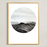 "Looking Forward" - Art Print in Charcoal by Hannah Perrine Mode - Framed