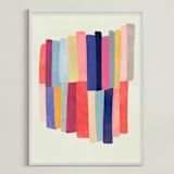 "Barred" - Art Print in White by melanie mikecz - Framed